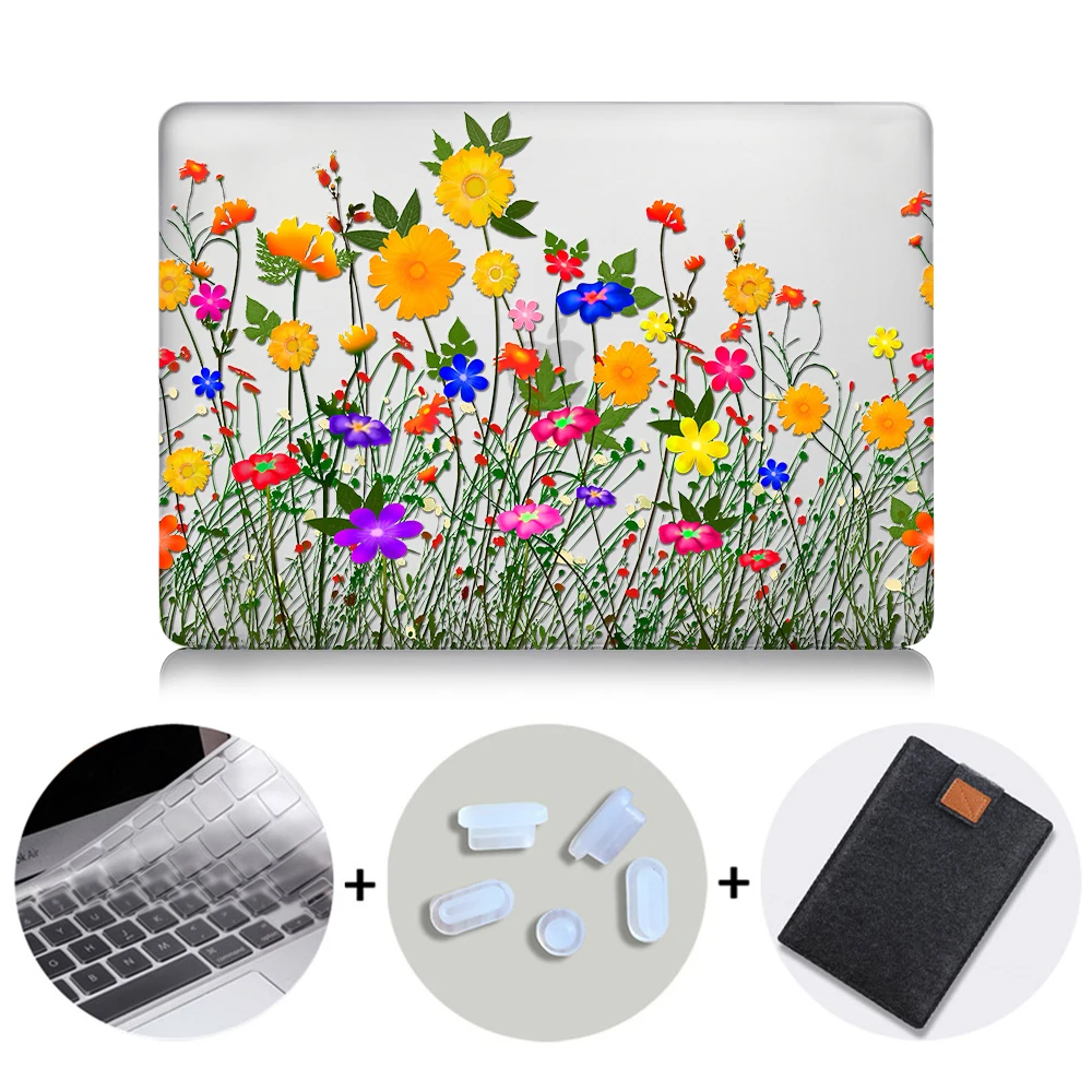 MTT чехол с цветами и кристаллами для Macbook Air Pro retina 11, 12, 13, 15, твердый цветочный чехол для mac book Pro 13,3 дюймов, сумка для ноутбука - Цвет: MB06