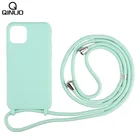 Чехол для телефона с цепочкой и ожерельем для iPhone 12 Mini 11 Pro Max XR XS Max 6 6S 7 8 Plus SE 2020 ремешок на шею шнур мягкий чехол