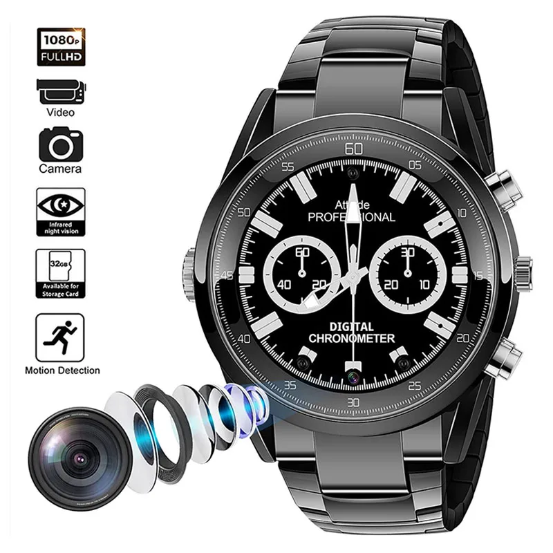 Видеорегистратор HD 1080P мини камера часы с камерой диктофон s микровидеокамера