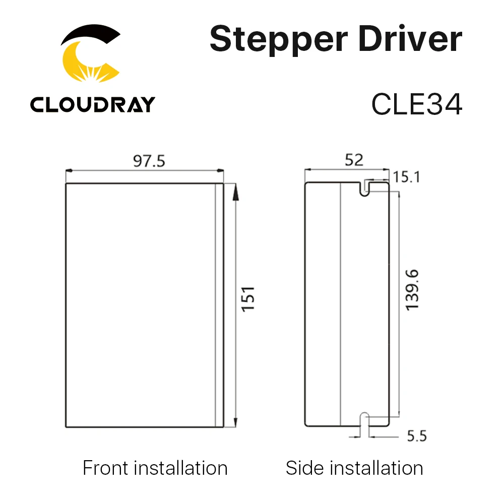 Замкнутый комплект шагового двигателя Cloudray Nema 34 с датчиком кодирования 12 нм