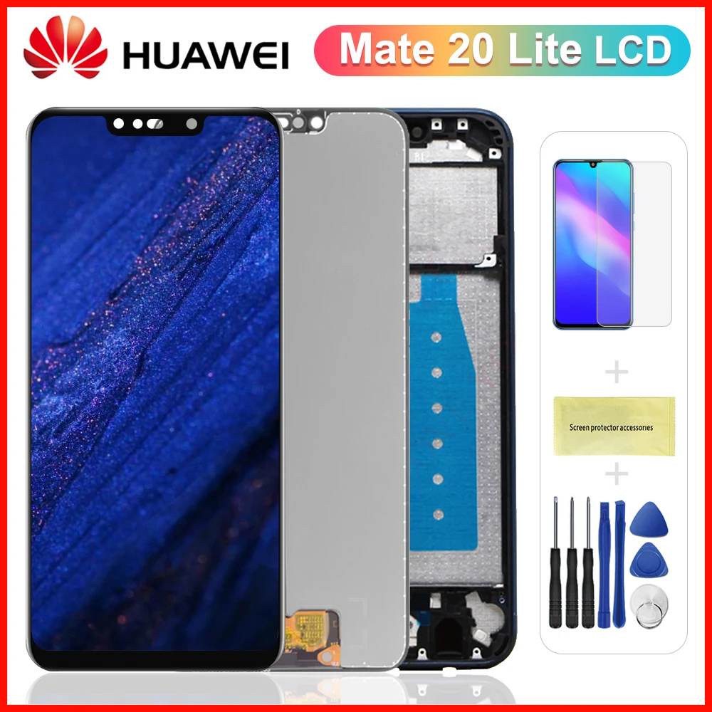 

6,3 "Оригинальный ЖК-дисплей для Huawei Mate 20 Lite, дисплей с сенсорным экраном, дигитайзер, заменяемый для Huawei Mate 20 Lite, SNE-AL00 дисплей