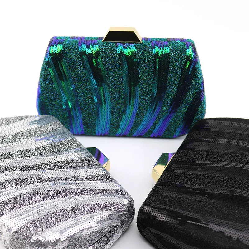 

2020Fashion Nigerian Women Wedding Shoes Sales In Women Matching Shoes and Bag Set Decorated with Rhinestone