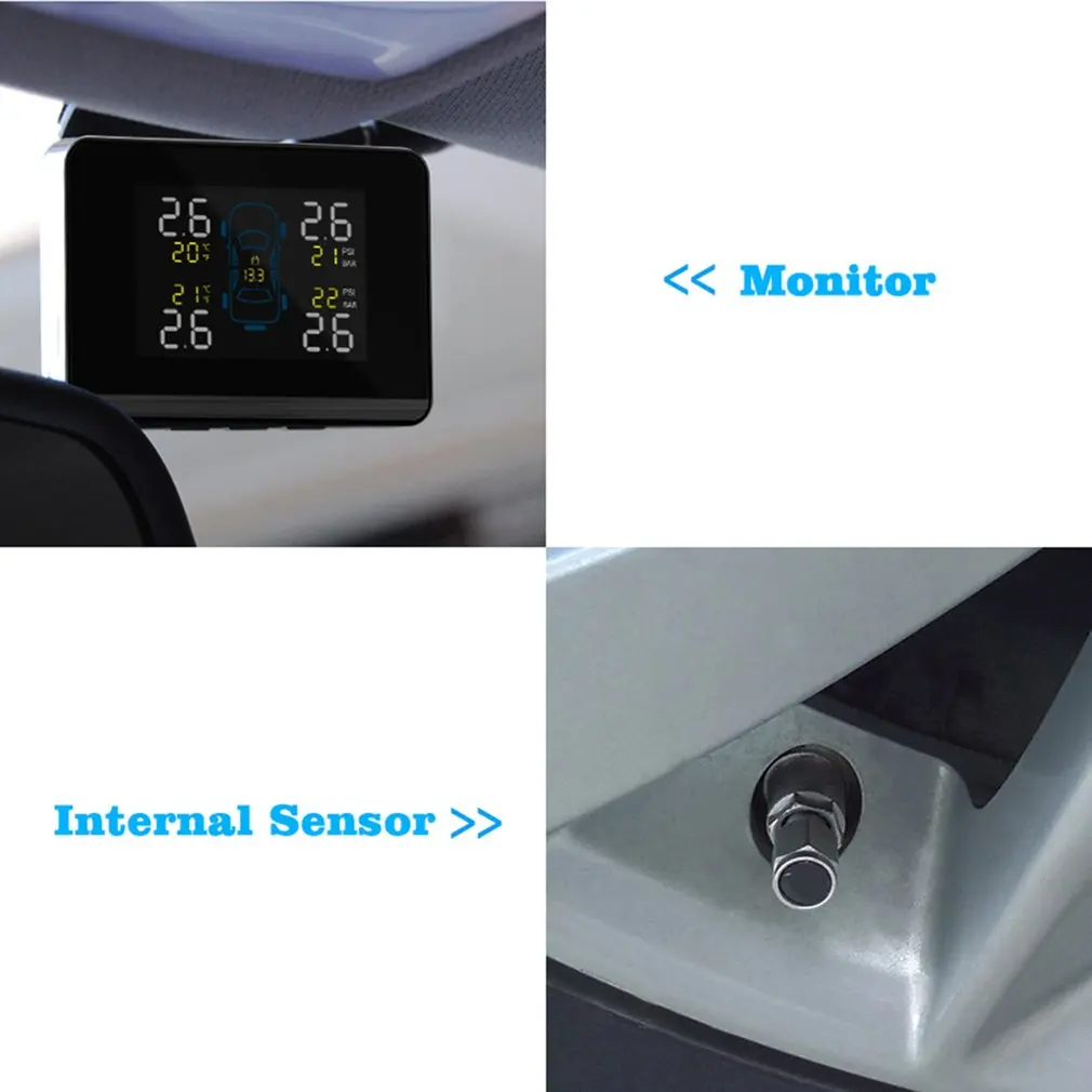 Catuo новая Автомобильная TPMS система контроля давления в шинах с 4 внутренними