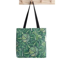 2021 shopper dreaming cabbages tote bag painted women harajuku shopper handbag girl shoulder shopping bag lady canvas bag