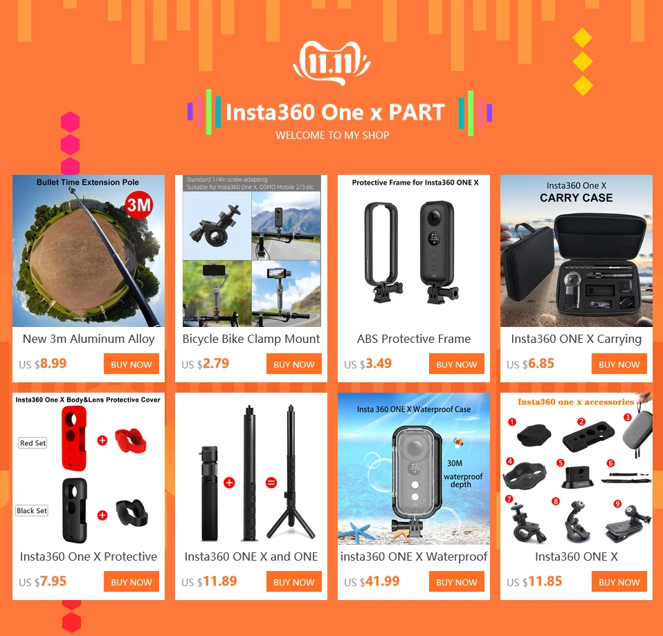 3 м Алюминиевый сплав монопод селфи палка для Insta 360 One X/DJI OSMO Action/Pocket/Gopro Hero 7 6 5 Sjcam аксессуары для камеры