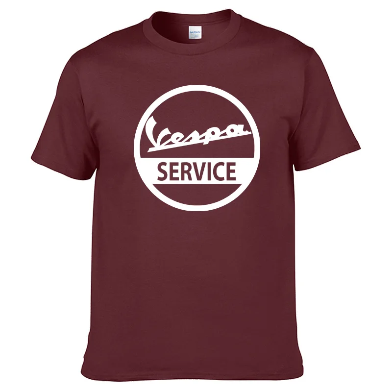 22 Новинка; Высококачественная Футболка с принтом Vespa; летняя хлопковая Футболка; Новая брендовая модная футболка с короткими рукавами;#12 - Цвет: 22