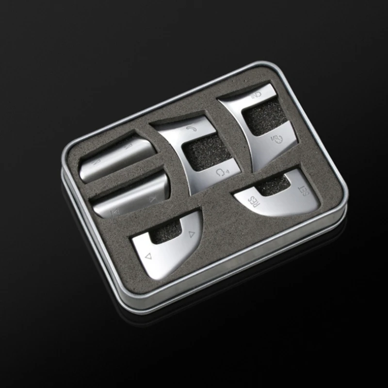 6 шт. автомобильная накладка на руль ручку наклейка для Passat B7 B8 JETTA Tiguan GOLF MK7