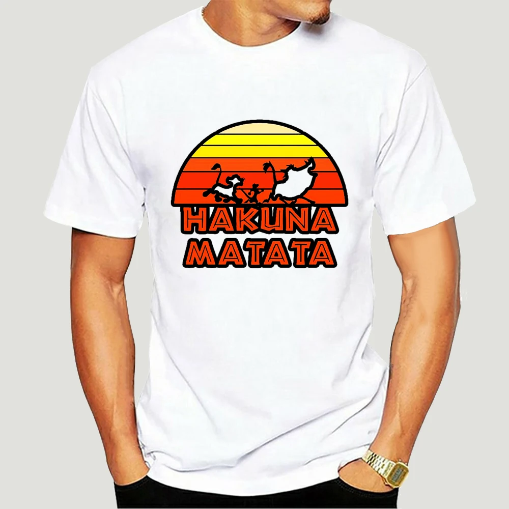 Футболка в стиле Харадзюку с изображением короля Лев Hakuna Matata Simba Timon Pumba | Мужская