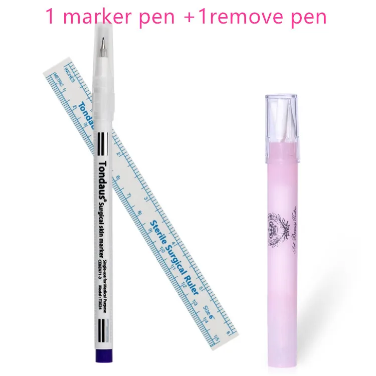 1 remove .1 marker Дизайн татуировки Бровей Удаление кожи Маркер ручка волшебный ластик для удаления кисти татуировки писец инструмент татуировки аксессуары - Цвет: 1 remove .1 marker