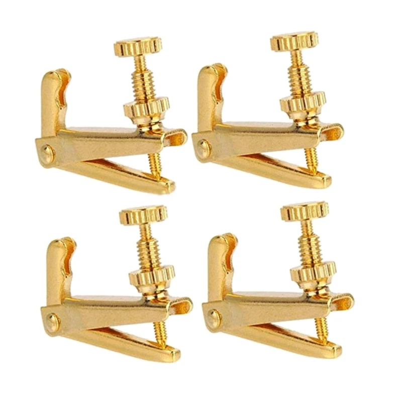 

4pcs Violin Fine Tuner Violin Parts String Metal Adjuster for 3/4-4/4 Violin 62KF