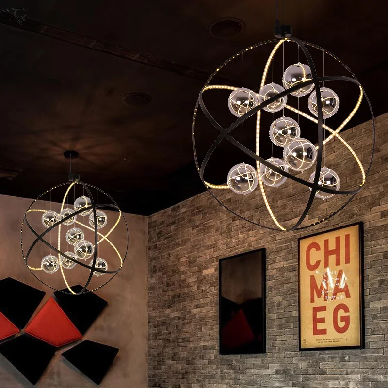 Светодиодная люстра в скандинавском стиле современная стеклянная лампа форме