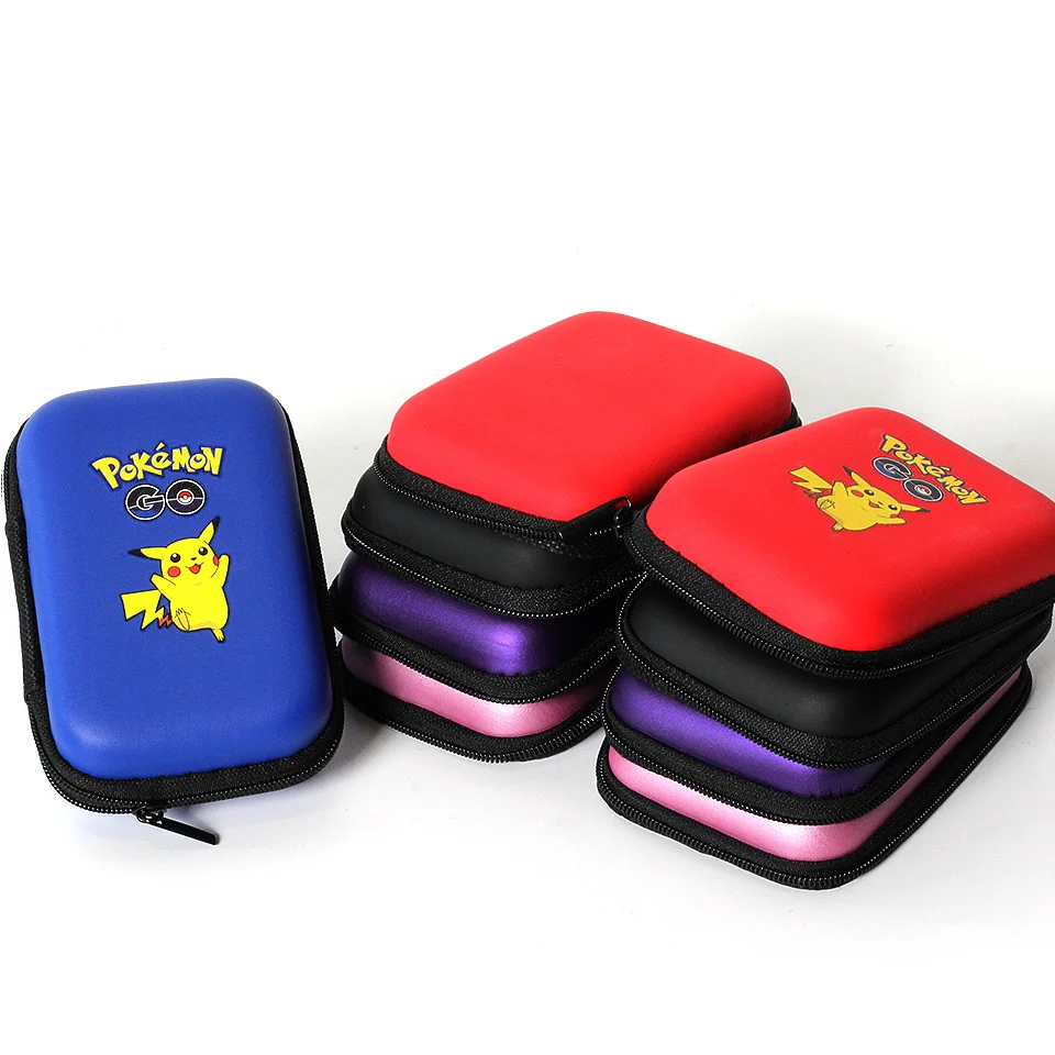 Tarjetas de juego de Pok&eacute;mon Pikachu, soporte de tarjetas de 60 capacidad, funda r&iacute;gida para &aacute;lbum, tarjetero, caja de almacenamiento para auriculares, regalos de navidad-3