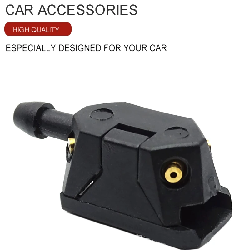 

2Pcs Windscreen Washer Jet Universal Black Car Arm Windscreen Washer Wiper Blade Water Spray Jets Nozzle Accessories