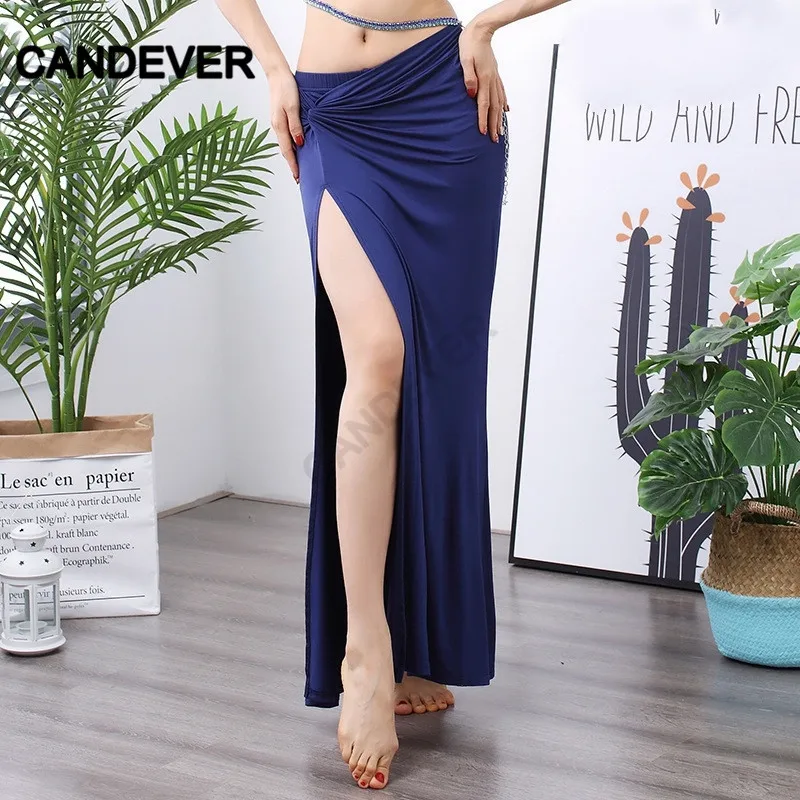 Женский костюм для танца живота в восточном стиле юбка с разрезом на бедрах