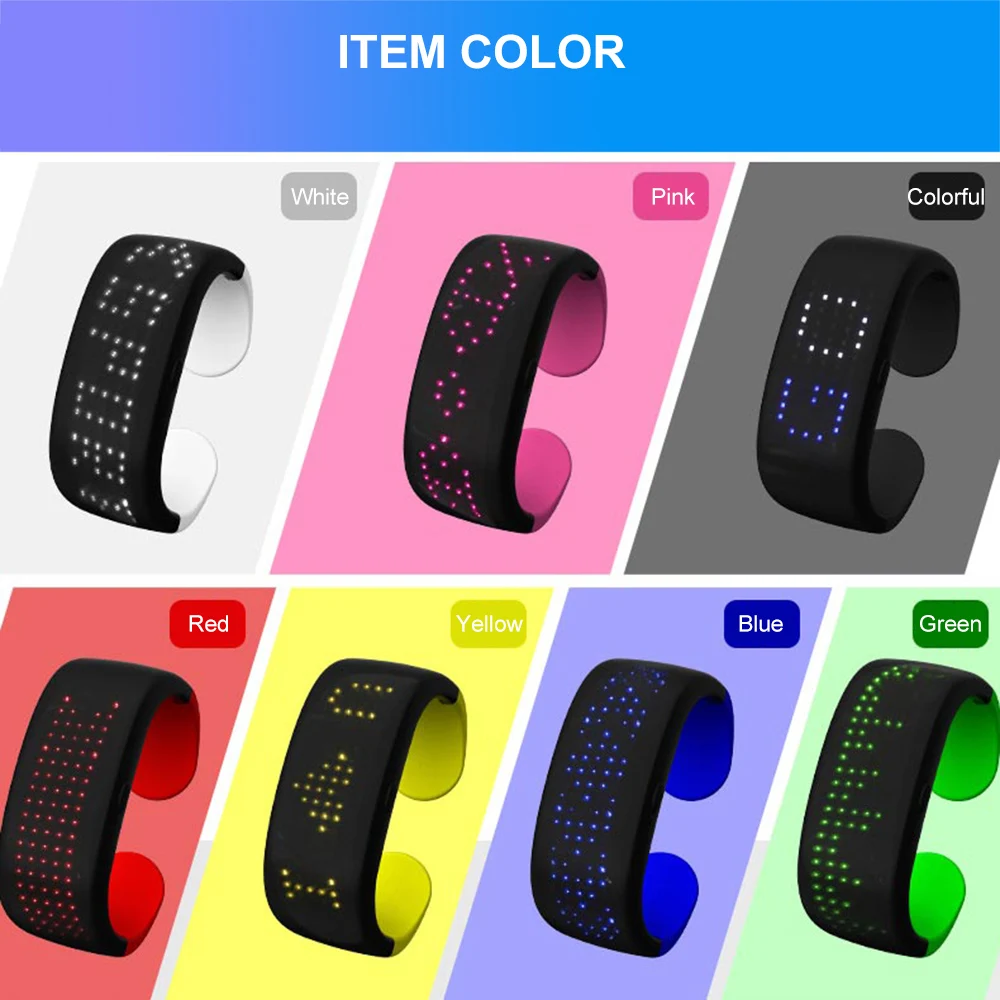 Светодиодный браслет-дисплей спортивный браслет со вспышкой светящаяся повязка