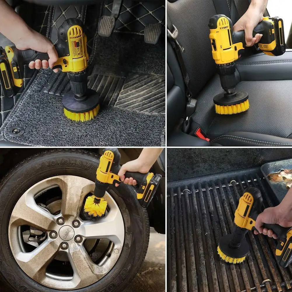 

Drill Brush All Purpose Cleaner For Bathroom Grout Tile Tub Shower Kitchen Auto Care Cleaning Tools Scrubbing Brushes