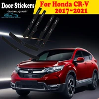 car door sill leather stickers for crv 2017 2021 cr v film protection plate carbon fiber threshold strip front rear taildoor
