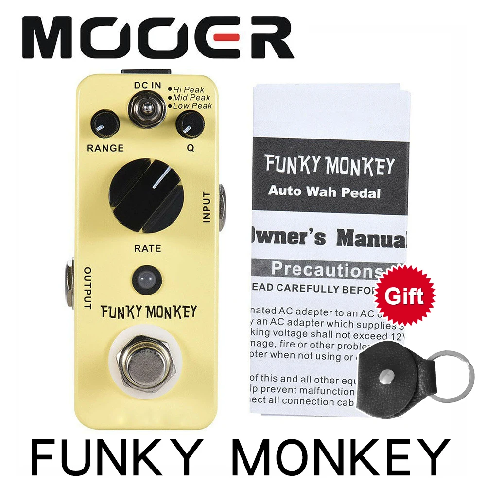 New arrival MOOER FUNKY MONKEY Auto Wah Guitar Effect Pedal 3 Peak Modes True Bypass Full Metal Shell