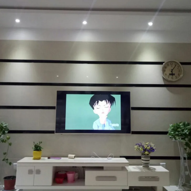 Acrylic Mirror Surface Wall Stickers Striped Design Living Room Modern Decoration | Дом и сад