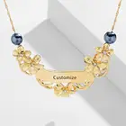 Индивидуальное ожерелье SophiaXuan с именем под заказ, модные подвески, цепочка, жемчужные ожерелья для женщин, подарок