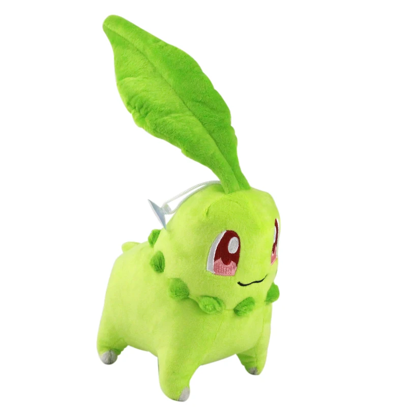 14cm Chikorita 25 стилей 10-18 см плюшевая игрушка Peluche Charmander Snorlax Dragonite Mewtwo Poliwag милые мягкие куклы Детский Рождественский подарок - Color: 14cm Chikorita