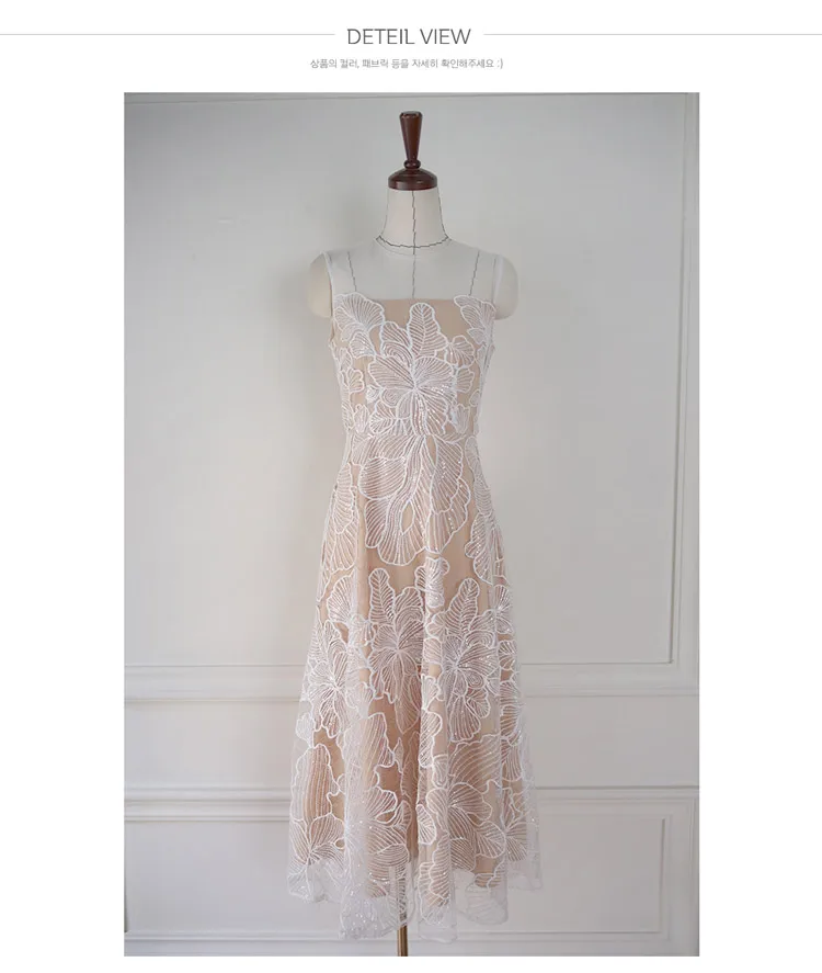 Mesh Embroidery Women Fashion Sleeveless Slim Long Dress 2020 Summer Korean Designer Large Size Runway Dresses Vestidos Femme XL | Женская