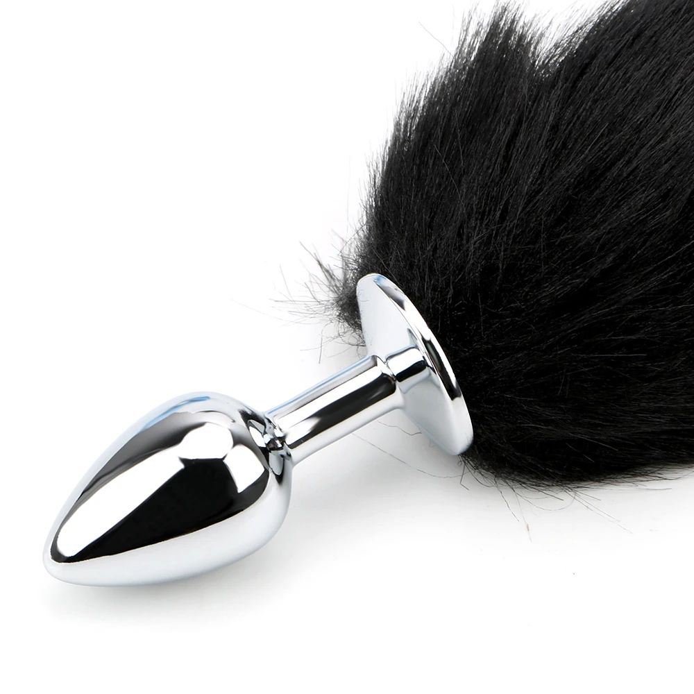 Анальная пробка OLO симпатичная мягкая металлическая для косплея гладкая на ощупь