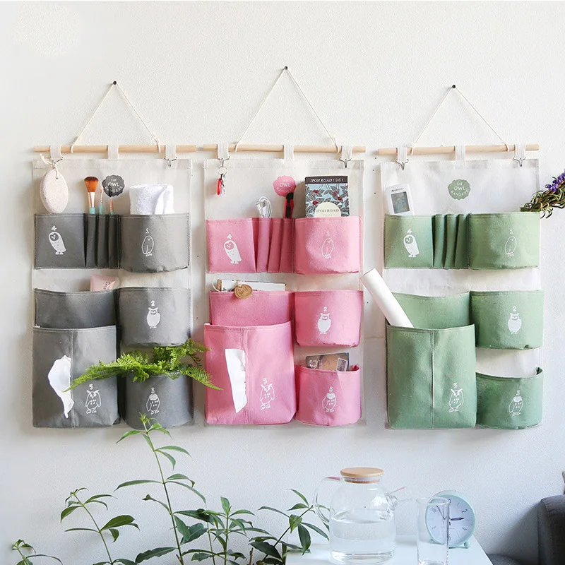 Настенный шкаф Многослойные водонепроницаемые хлопковые льняные Висячие Сумки