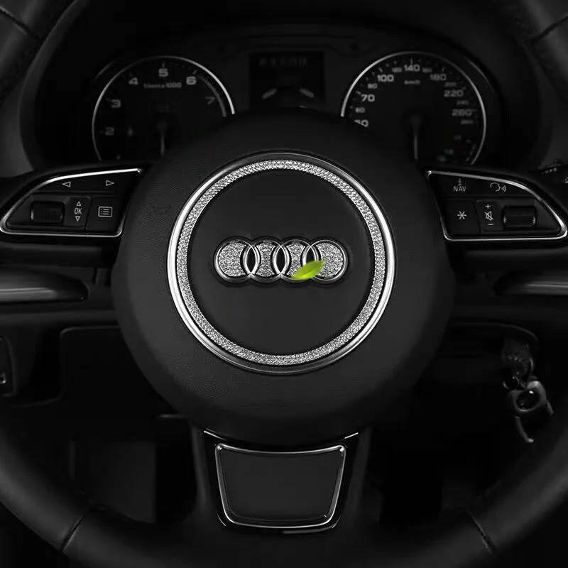 Автомобильная эмблема рулевого колеса Интерьер 3D разы для Audi A4L A6L A3 A5 Q3 Q5 Q7 A7 A8