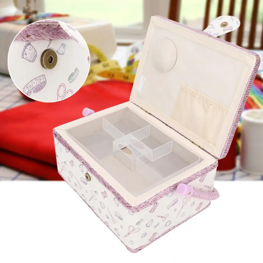 

Sewing Storage Box Craft Sewing Tool layer Needle Thread Basket Sewing Accessories Large Size