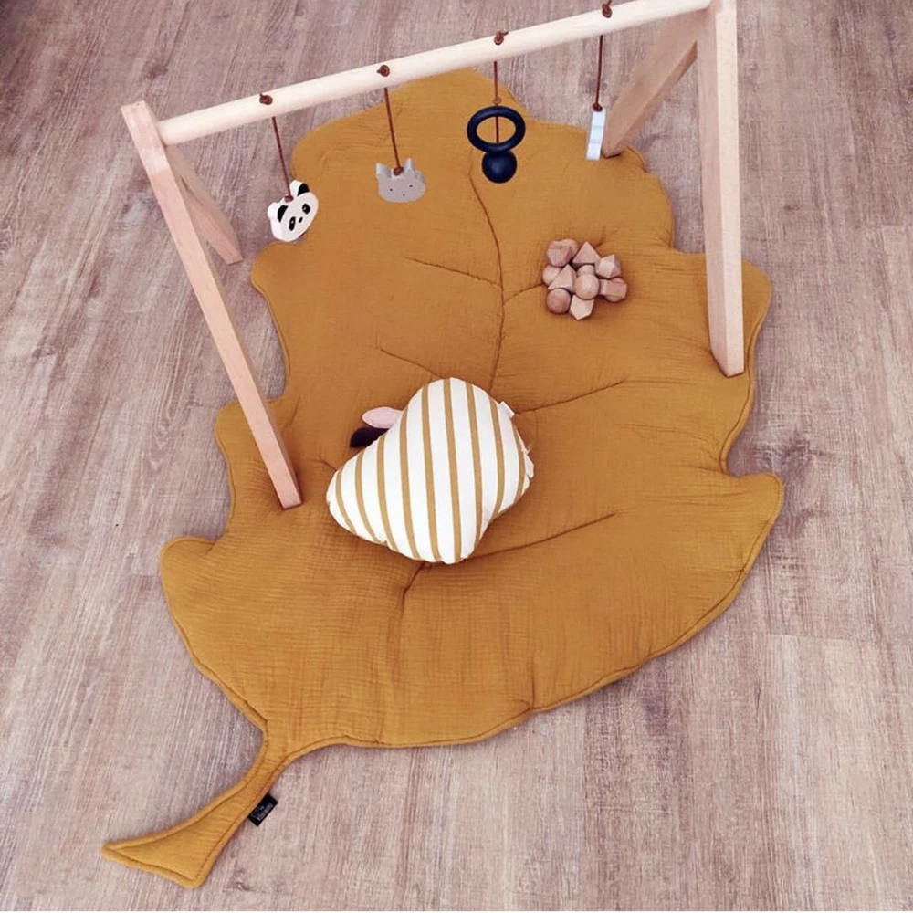 Коврик в форме листа детский игровой для палатки новорожденных неправильный