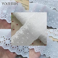 5 pattern hot cotton white embroidery lace fabric diy applique collar trim wide ribbon sewing guipure wedding dress cloth decor
