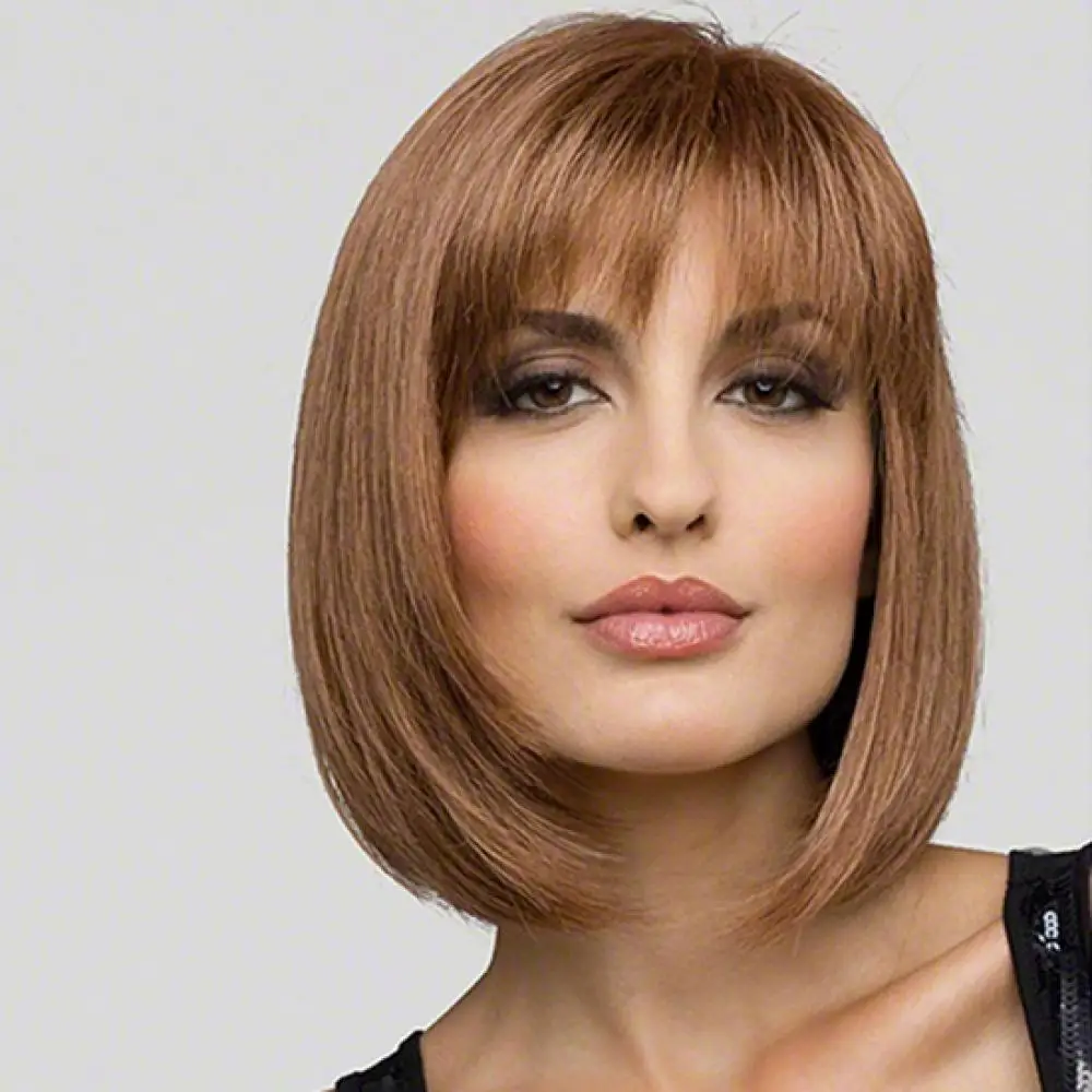 Парик для женщин модные красивые синтетические парики Bobo короткие прямые волосы