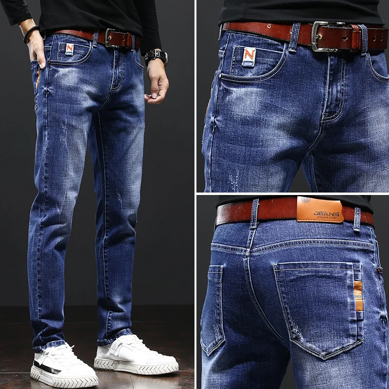 

Men's tight jeans, spring and autumn clothing, designer, high quality, brand new, 2020