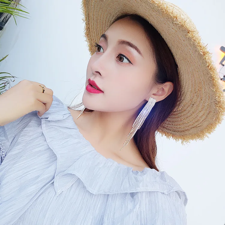 Простые и стильные роскошные модные ювелирные изделия серьги-кисточки женские