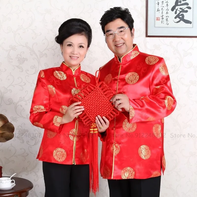 Мужской женский костюм Тан пальто в китайском стиле ретро женская одежда на день