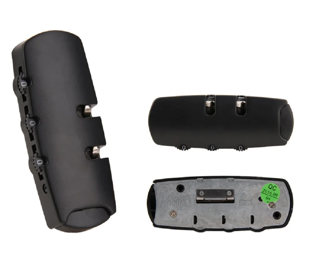 Сбрасываемый паролем черный Дорожный чемодан для багажа с 3 цифрами