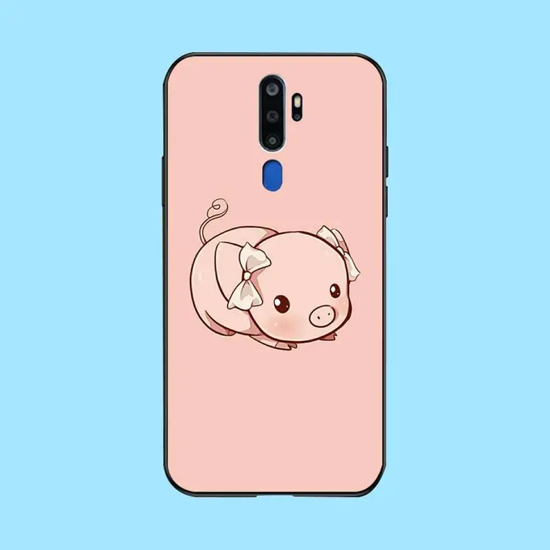 PENGHUWAN Cartoon pig cute Soft Silicone TPU Phone Cover For Oppo A5 A9 2020 A11x A71 A73S A1K A83 case | Мобильные телефоны и