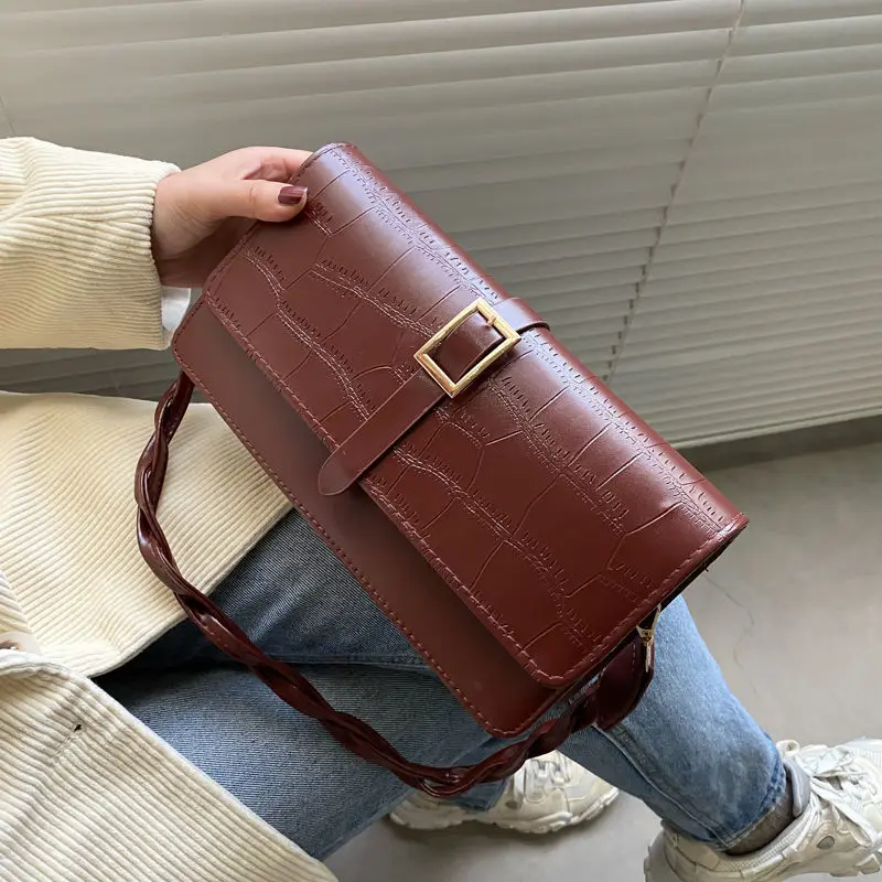 

Crossbody Bags for Women Underarm Bags Shoulder Bag Purse Handbag Baguette Bag Fashion PU Leather Crocodile Pattern All-match