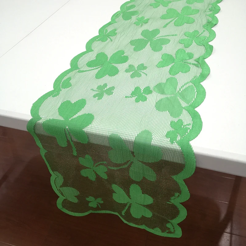 

Party Decorative Table Runners Placemat Set Shamrock Pattern Tablecloth Party Supplies for St. Patrick's Day FAS6