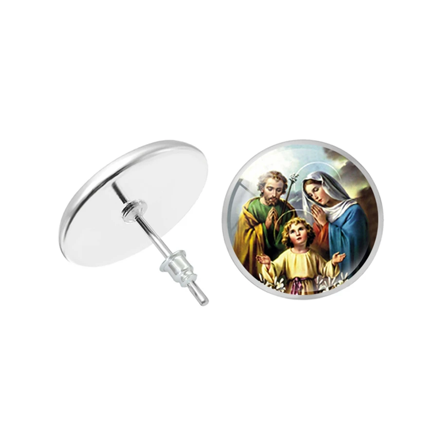 Девы Марии мать ребенка серьги Иисус Христос христианский гвоздики Картина