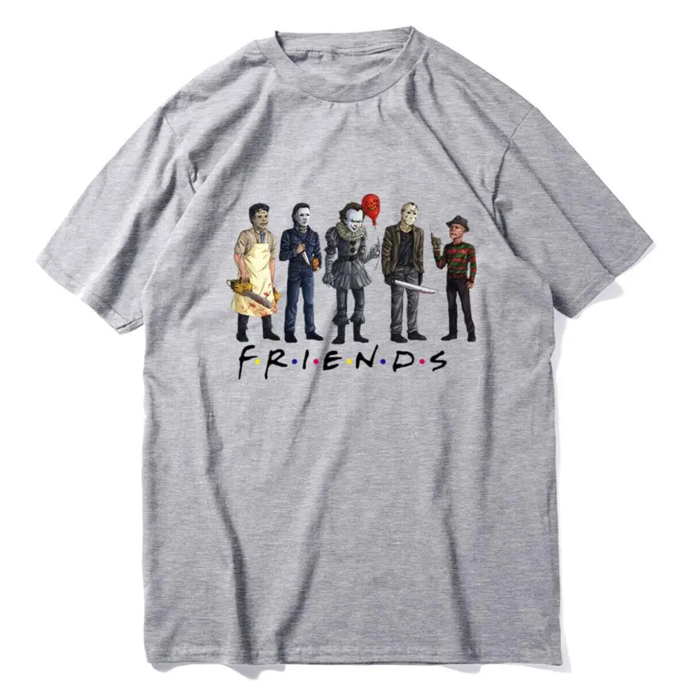 

Horror Friends Pennywise Michael Myers Jason Voorhees Massacre Men T-Shirt