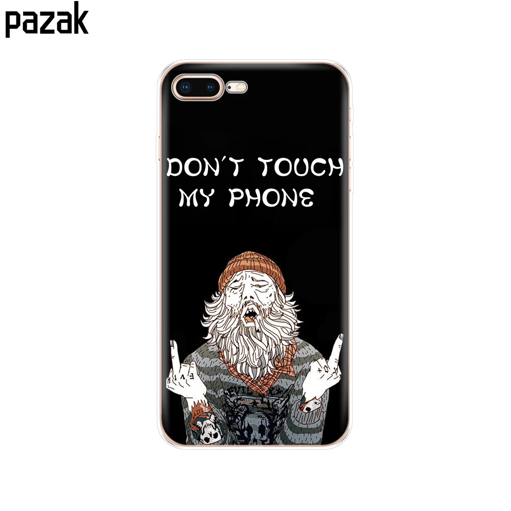 Силиконовый чехол для iphone 7 8 plus мягкий из ТПУ задняя крышка Apple iPhone сумка чехлы coque