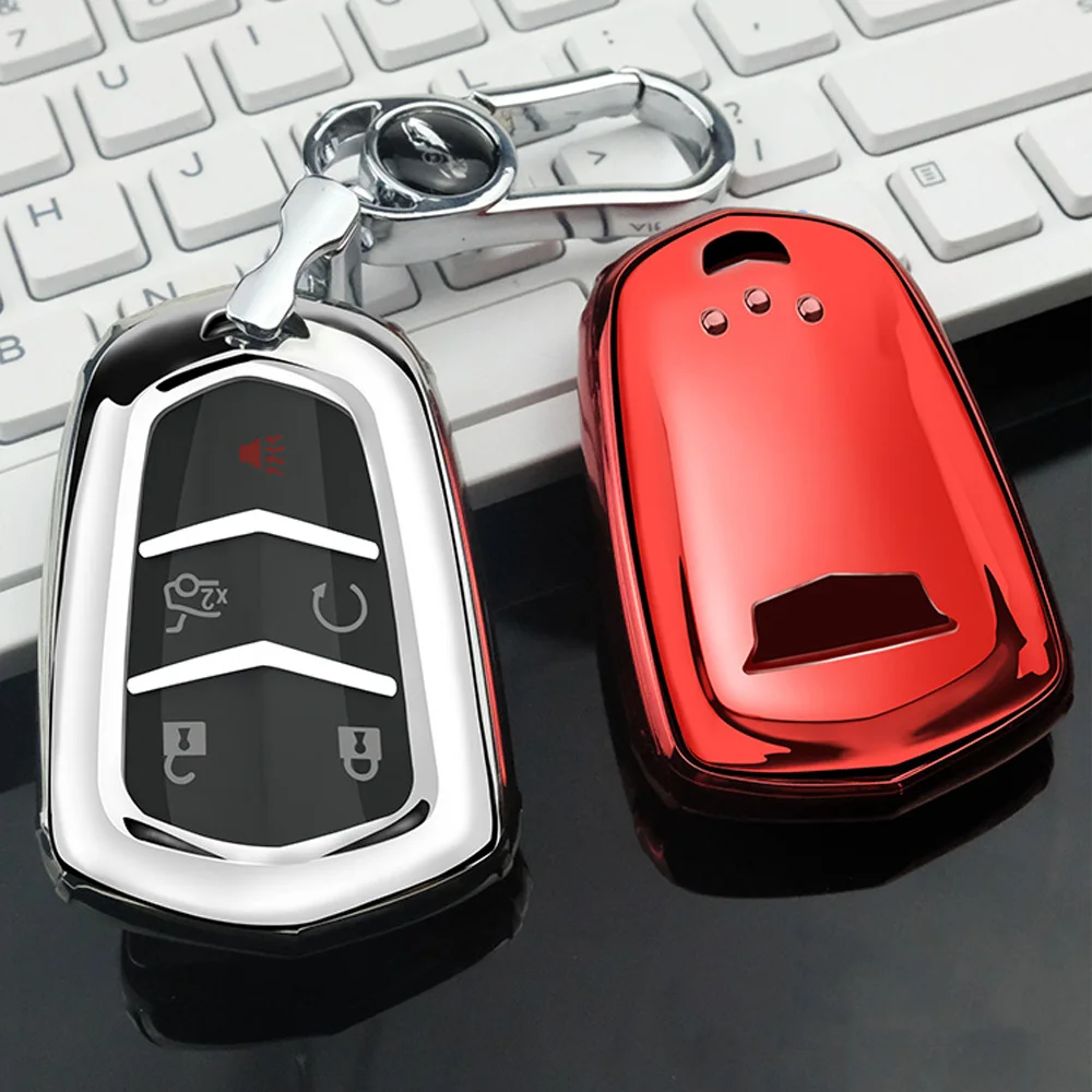 

Soft TPU Car Remote Key Case Cover For Cadillac ESV Escalade CTS XTS SRX ATS CT5 XT5 XT6 XLS Protective Shell Fob Accessories