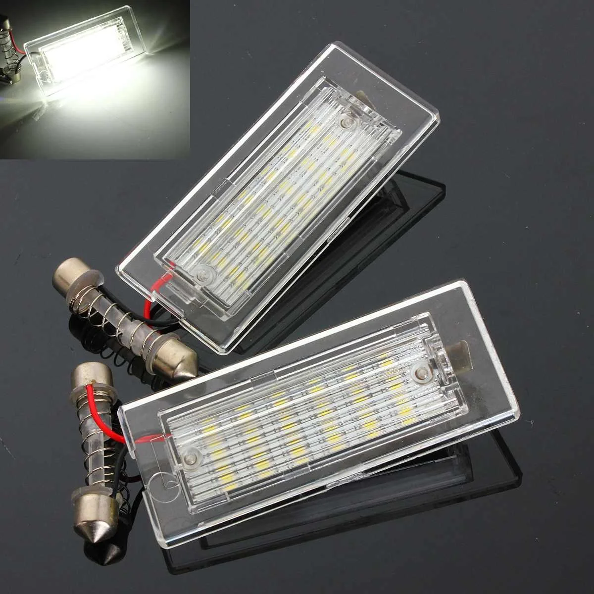 

2pcs LED Number License Plate Light for BMW X5 E53 1999-2006 X3 E83 2003-2010