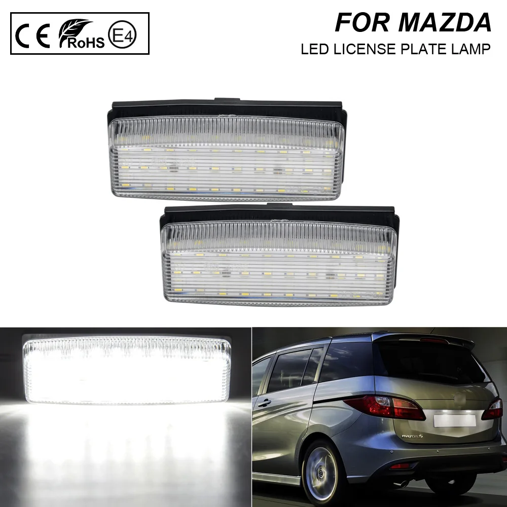 

2Pc LED License Number Plate Lights Lamp For Miata MX-5 2006 2007 2008 2009 2010 2011 2012 2013 2014 2015 Fiat 124 Spider Abarth