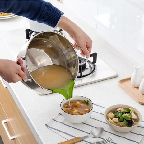 4 цвета круглый обод дефлектор выливается суп гаджеты анти разлив слив кухонные