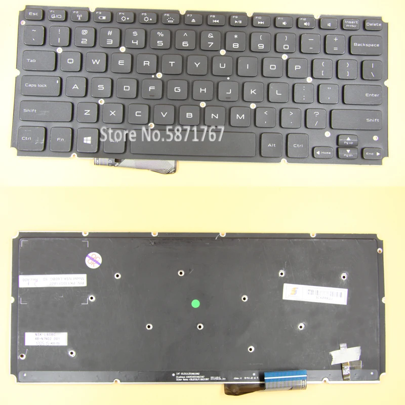 Оригинальная клавиатура для ноутбука dell xps 14 15 L421x L521x P30G с расположением в