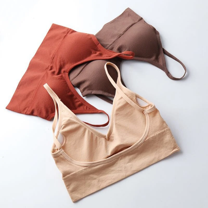Женский спортивный пуш-ап Фитнес Топ Топы Бюстгальтеры Женские трубки нижнее