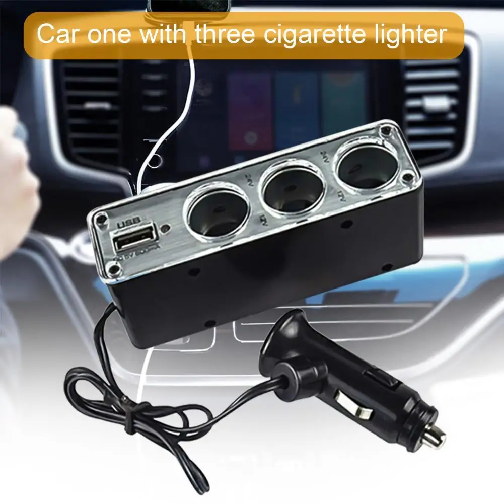 

Lighter Portable 3 USB Ports 12V Split Charging Adapter for Driver